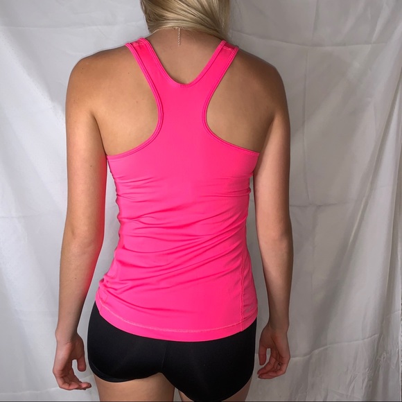 Nike pro pink tank top size medium - Picture 2 of 3